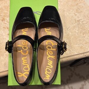 Sam Edelman Black Square-Toe Flats, used once